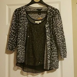 Cheetah print Cardigan sz Small